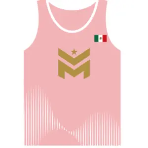 Playera rosa hombre sin manga