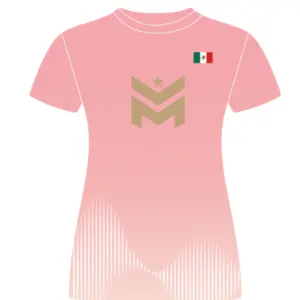Playera rosa mujer manga corta