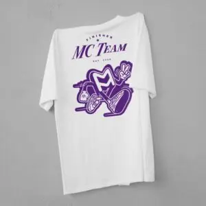 Playera Hombre Algodón Logo Morado