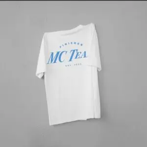 Playera Hombre Algodón Logo Azul